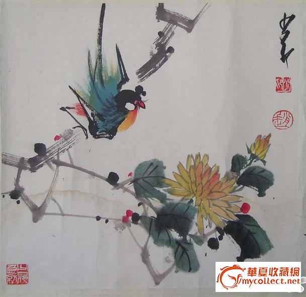 赵少昂 八开花鸟册页