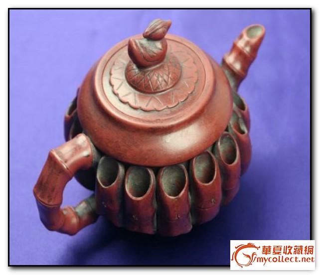 精品收藏中国陶艺大师周桂珍早期作品《竹节壶