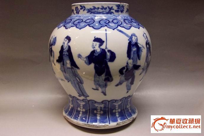 3.24拍卖会:康熙年制款光绪青花天桥行人人物