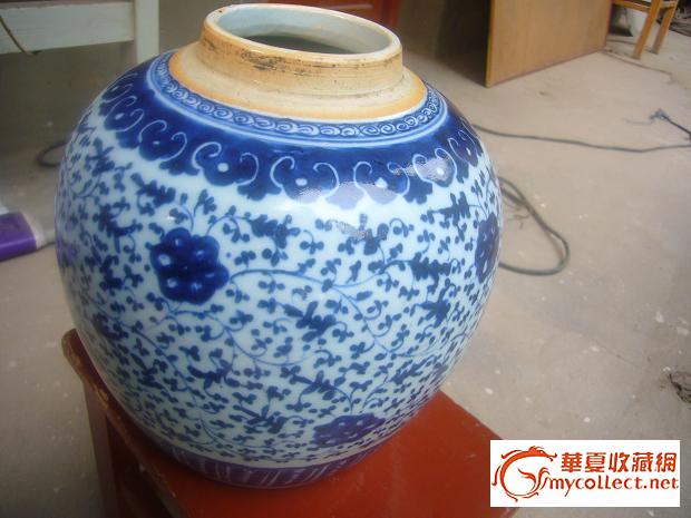 民窑精品(青花缠枝莲大罐)_民窑精品(青花缠枝