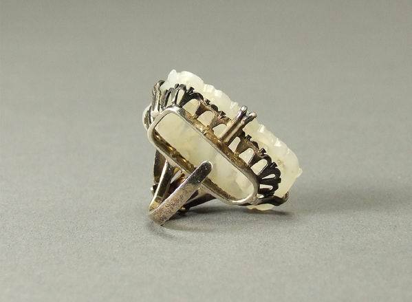 和田玉镂空面指环,来自藏友临安知府-玉器-和田