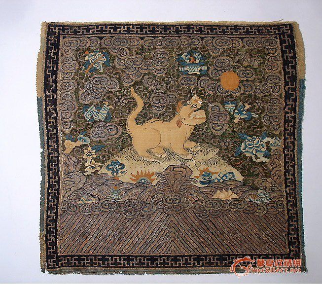 杂件也疯狂---清代二品武官缂丝补子_杂件也