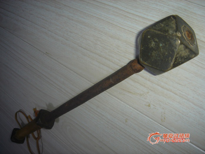古代兵器精品清早期绿营八棱破甲铜锤品相完好漂亮