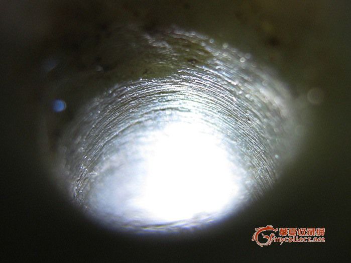 原帖补图:玉管孔内钻痕图_原帖补图:玉管孔内