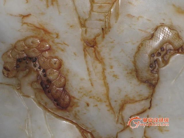 赛宝:和田青白玉雕吹啸引凤摆件_赛宝:和田青