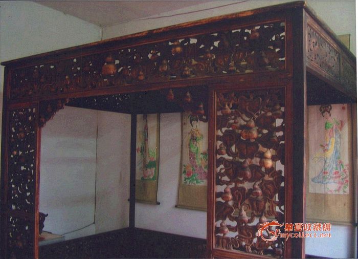 稠木雕花床_稠木雕花床鉴定_来自藏友太阳宫