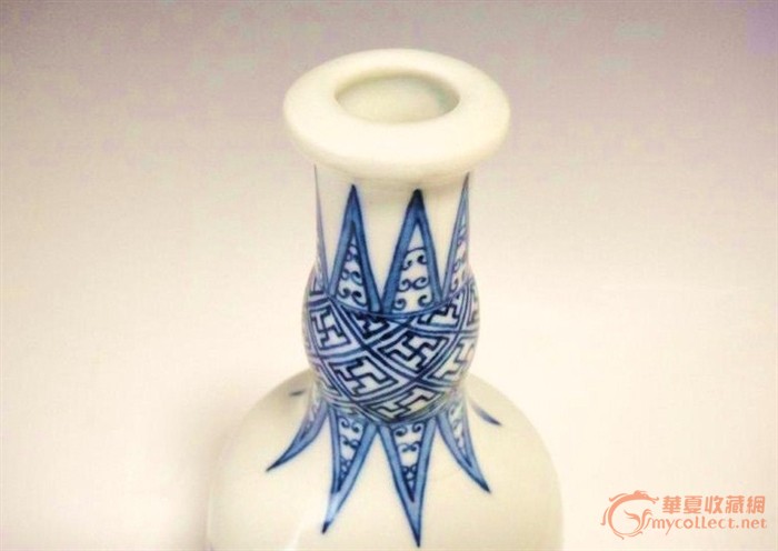 蓝料彩花瓶,来自藏友静心阁-陶瓷-明清-藏品鉴