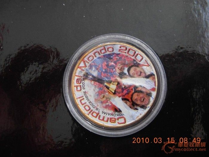 2000年意大利世界杯冠军镀金纪念币限量版,来