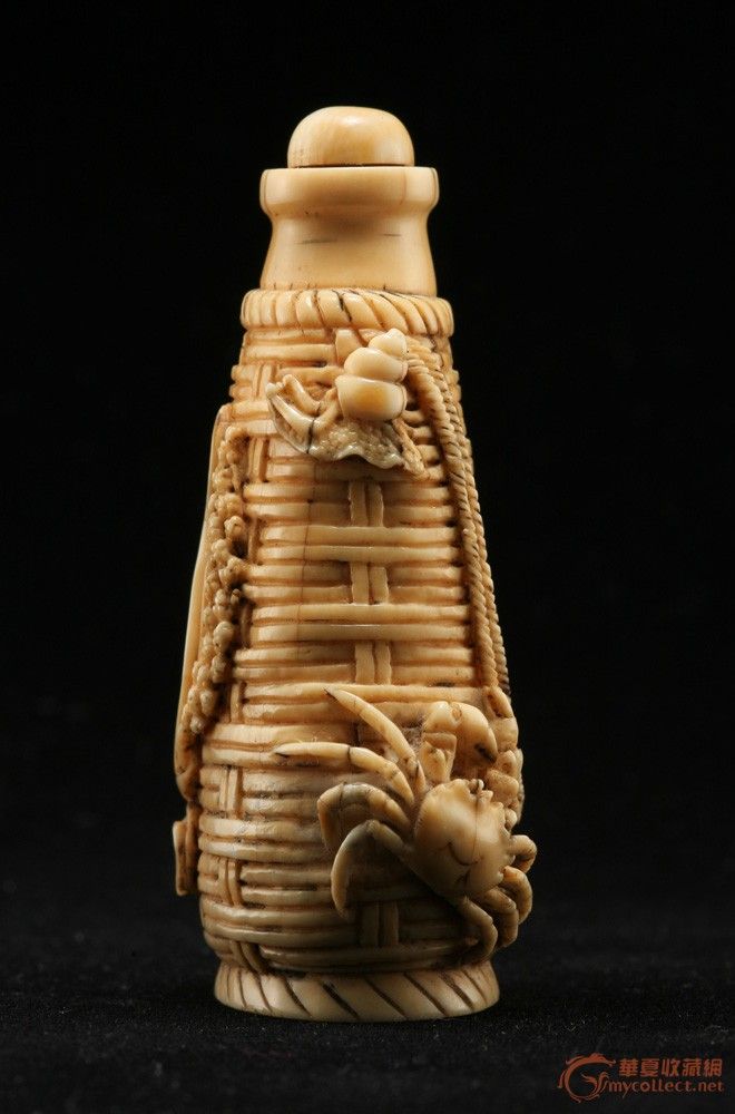 文房赛宝-圆雕 蟹篓形鼻烟壶_文房赛宝-圆雕 蟹