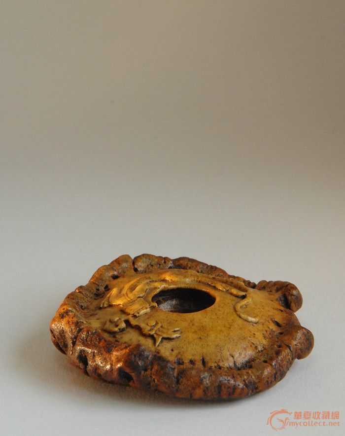 文房赛宝--鹿角盘雕螭龙水盂_文房赛宝--鹿角盘