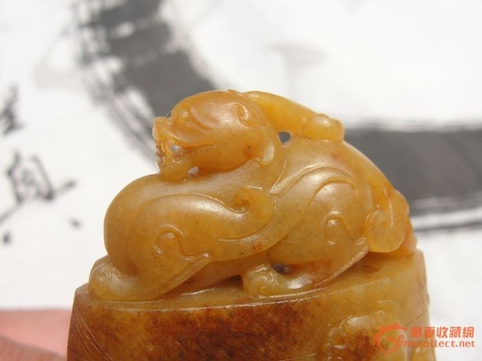 把件赛宝--㊣鸡油黄 府上有龙 ㊣(只赛不拍)_