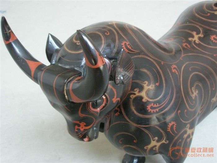 ===西汉云气纹漆牛===,来自藏友佳古得-杂项-漆器-藏品鉴定估价-华夏收藏网