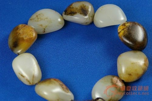 和田玉籽料手链,来自藏友凝脂-玉石-和田-藏品鉴定估价-华夏收藏网