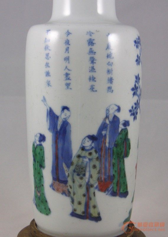 康熙斗彩十五夜望月诗文瓶,来自藏友物随缘我