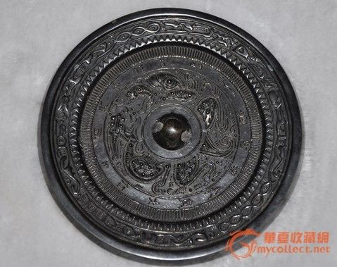 汉黑漆古镜图片
