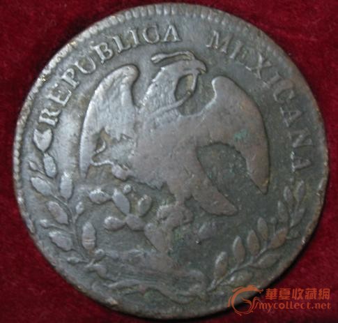罕见1854年墨西哥老铜币,来自藏友农民钱币专