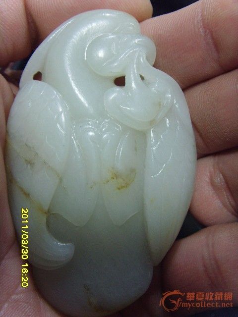 清中期白玉鹦鹉 把件_清中期白玉鹦鹉 把件鉴