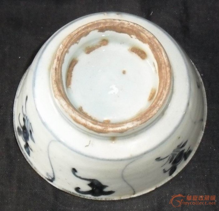 雍正青花灵芝纹碗