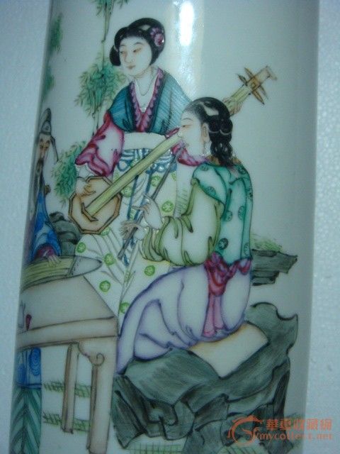 民国名家(刘荣盛)画(历史人物故事;东山丝竹)图