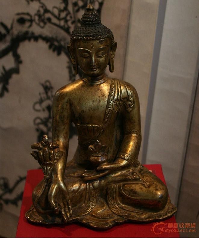 清代鎏金佛像鉴定,清代鎏金像,清代铜鎏金像_大山谷图库