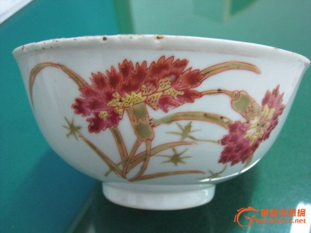 青花款大清康熙年制粉彩碗 随评估价!_青花款