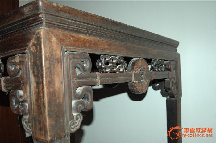 清晚期红木拱璧三弯腿灵芝脚八仙桌_清晚期红