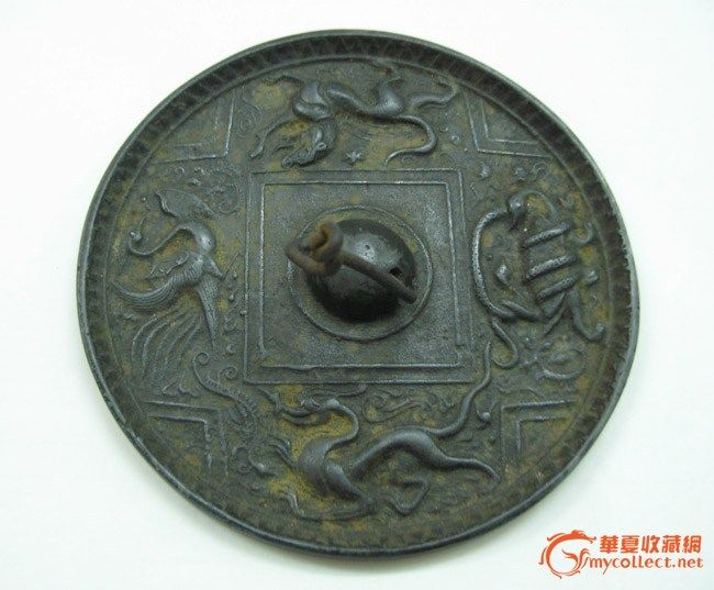 白铜四神兽铜镜,来自藏友金字边-铜器-其它-藏