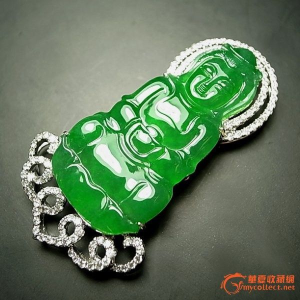 精品满绿翡翠观音 带证 喜欢的朋友可联系,来自藏友瑞丽玉球翡翠-玉石-翡翠-藏品鉴定估价-华夏收藏网