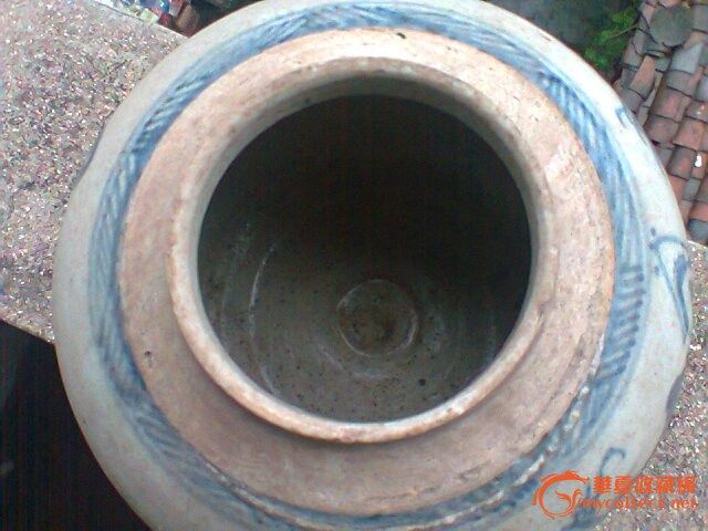 清中青花山水罐QQ1076595066_清中青花山水