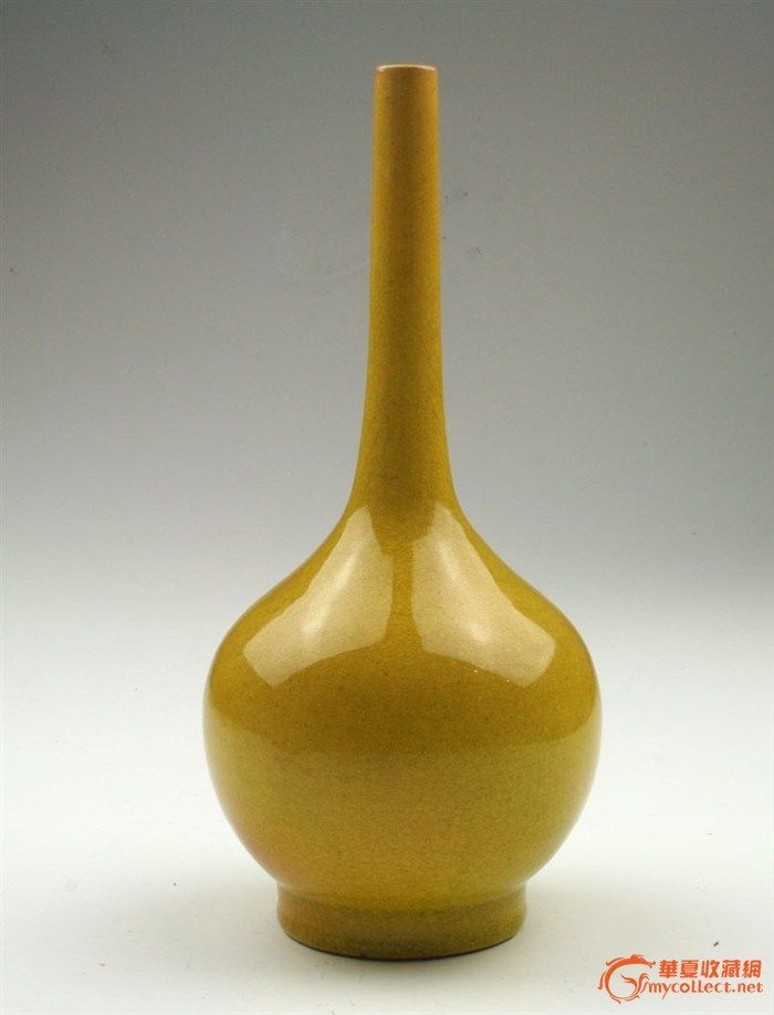 黄釉细颈瓶,来自藏友bookland-瓷器-明清-藏品