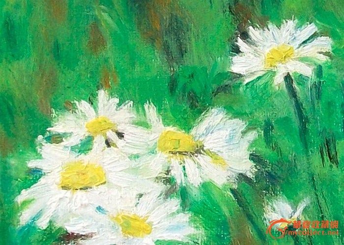 【五四】 朱罗胜 油画作品 《野菊花》