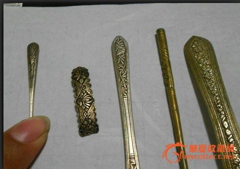 今天下线收来的一下发髻 有银子有真金的求老