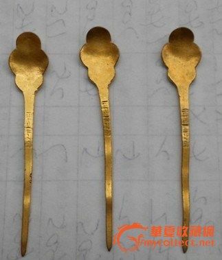 今天下线收来的一下发髻 有银子有真金的求老