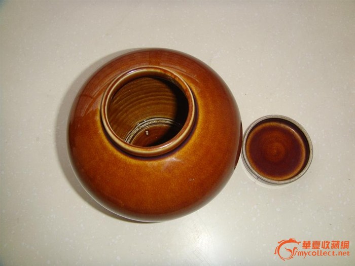 福寿康宁-酱釉罐