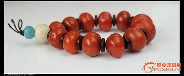 云南保山柿子红老南红玛瑙手串_云南保山柿子