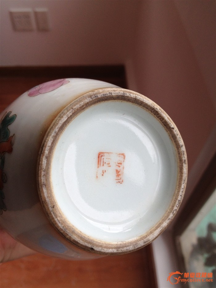 晚清粉彩仕女花瓶,来自藏友顺治康熙-陶瓷-民国-藏品