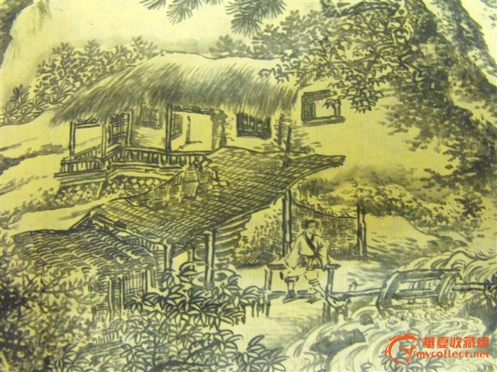 清代仿明著名画家沈周山水人物画(百度搜索:通