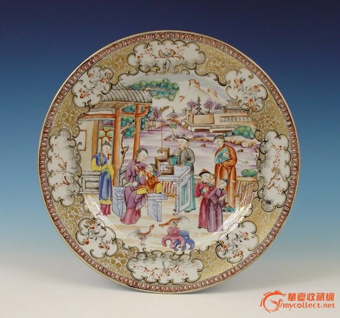 清粉彩盘 18th c. (1736-1795)_清粉彩盘 18th c