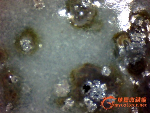 明洪武青花云龙纹盖瓶微观照片