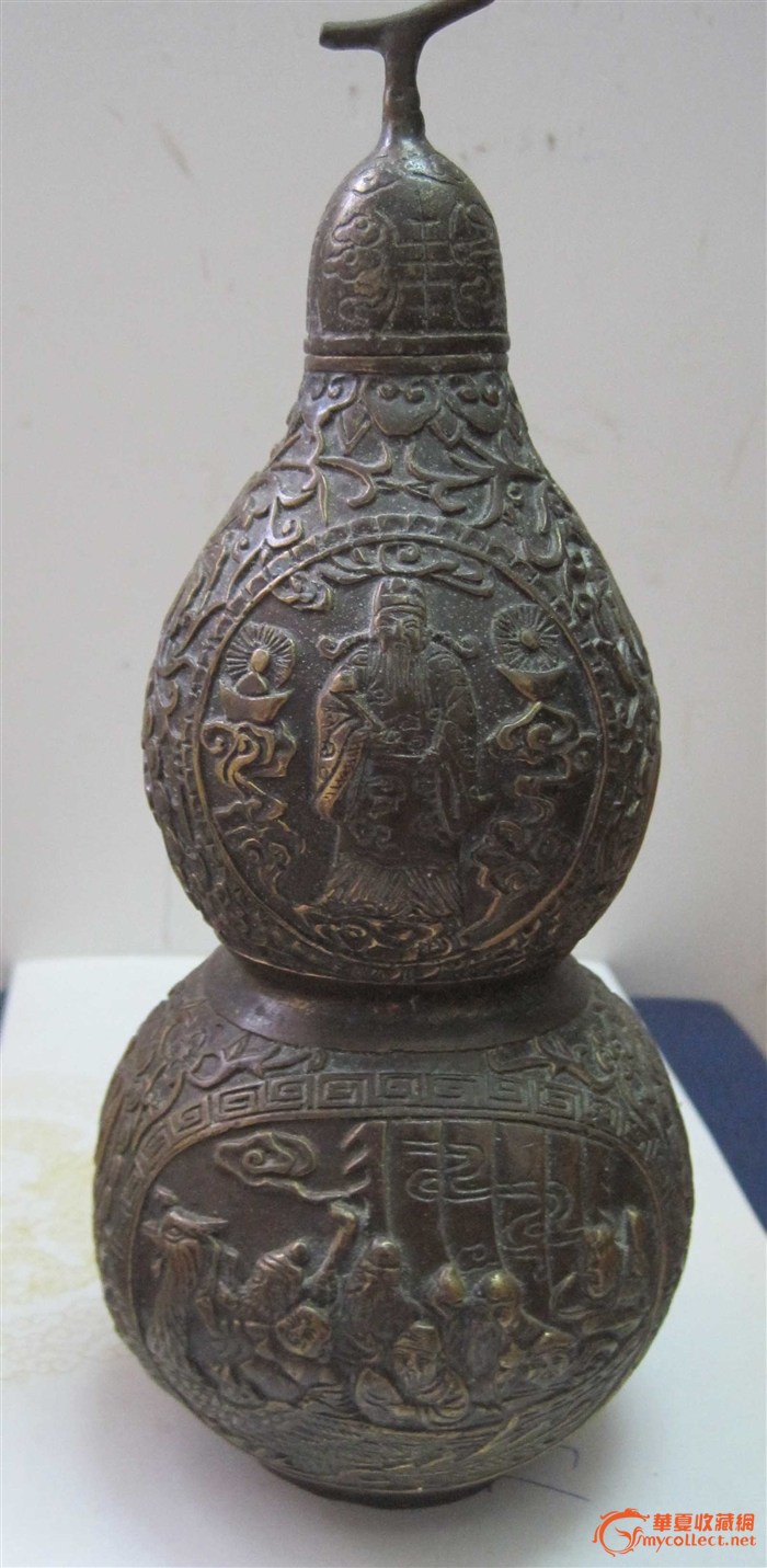 大明宣德青铜八仙葫芦