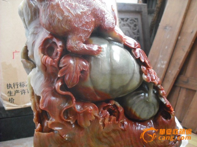 37.1斤(大约18550克)的寿山石巧色雕件_37.1斤
