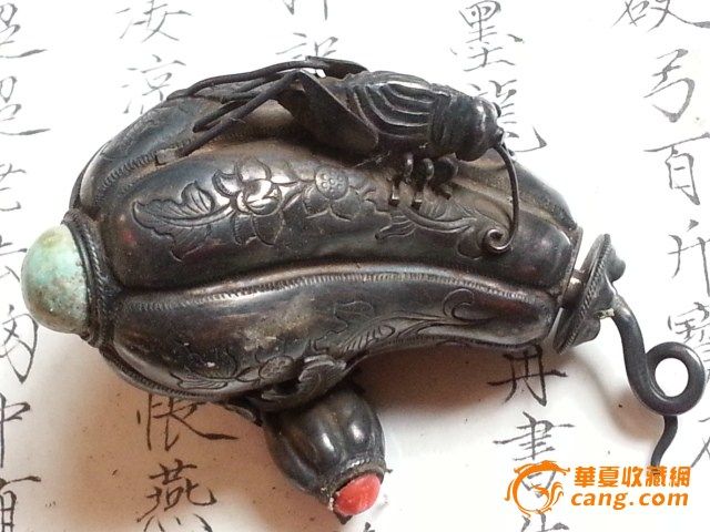 银制瓜形鼻烟壶,来自藏友wuy333-杂项-鼻烟壶
