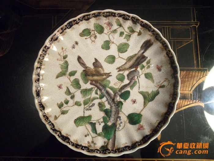 近期于国外古董店购得,欧式花鸟风格,款识为华荣堂制,请对华荣堂有