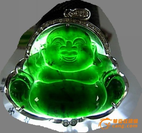【乐】18K金镶钻墨翠佛公挂件,来自藏友木兰