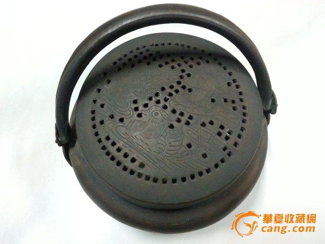 喜字提梁手暖炉,来自藏友wuy333-铜器-青铜-藏