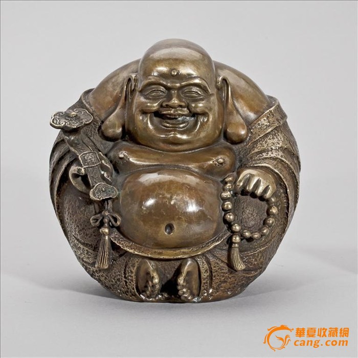 青铜弥勒佛像