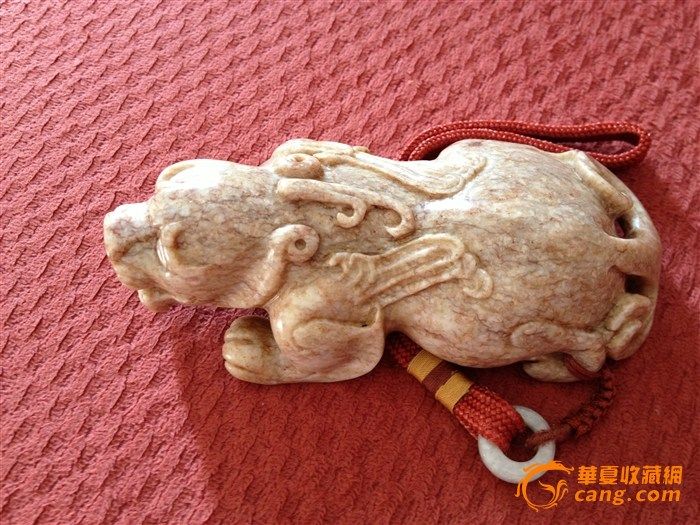 宋代和田玉辟邪神兽!_宋代和田玉辟邪神兽!鉴