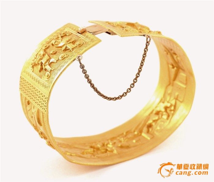 晚清。民国足赤纯金通景人物图手镯_晚清。民国足赤纯金通景人物图手镯鉴定_来自藏友走路买幸福_杂项鉴定_其它杂项鉴定_古玩鉴定估价_华夏收藏网