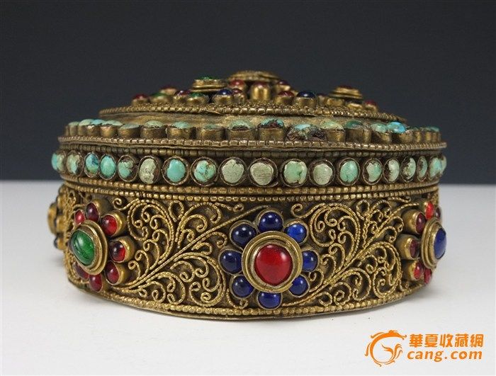 海外回清代【藏传佛教法器】宝盒,来自藏友千