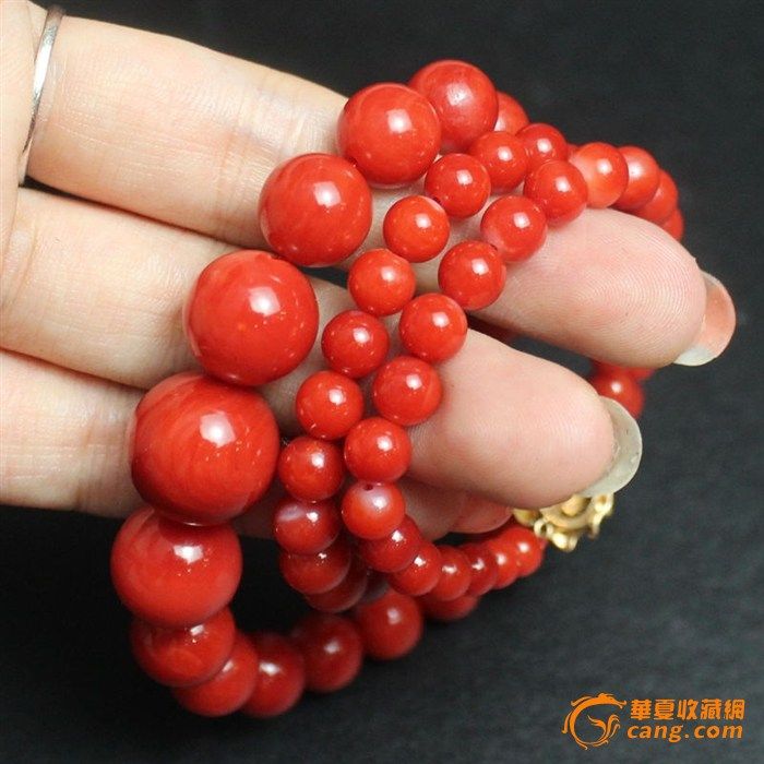 日本阿卡珊瑚圆珠项链_日本阿卡珊瑚圆珠项链